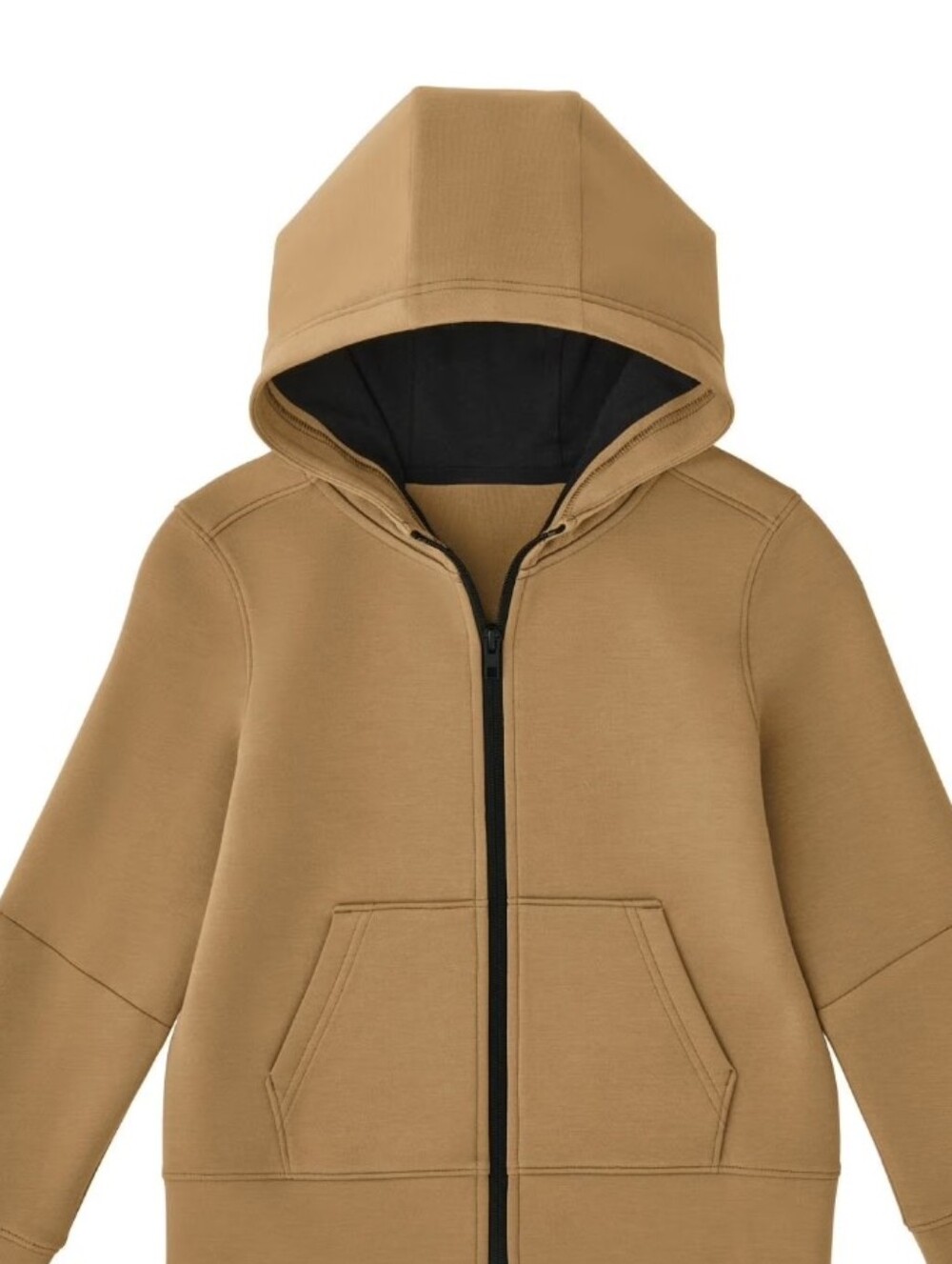 Kids Tan Hooded Zip-Up Sweatshirt & Matching Pant